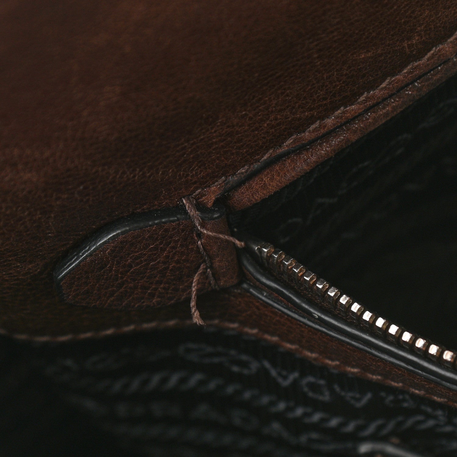 Prada Glace Calf Twin Pocket Tote Bruciato 12 of 17