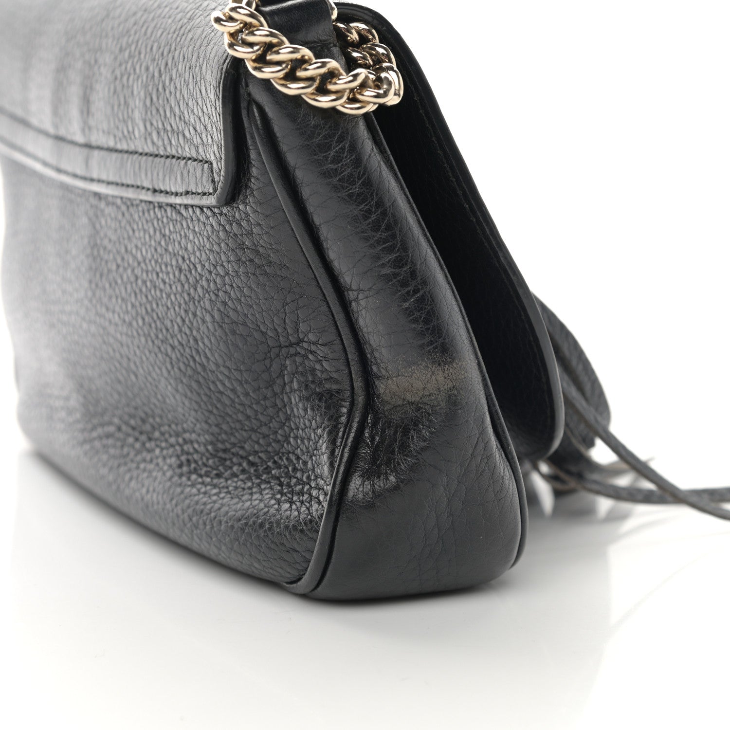 Gucci Pebbled Calfskin Medium Soho Flap Crossbody Black 18 of 18
