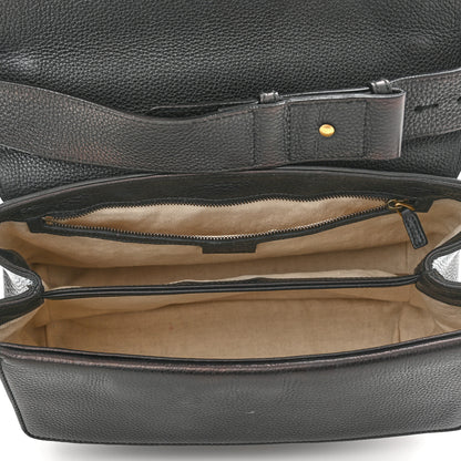 Gucci Calfskin GG Marmont Shoulder Bag Black 5 of 11