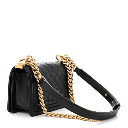 Chanel Lambskin Quilted Small Boy Flap Black 3 of 10