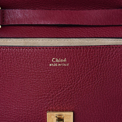 Chloe Grained Lambskin Drew Shoulder Bag Wine Purple 6 of 8