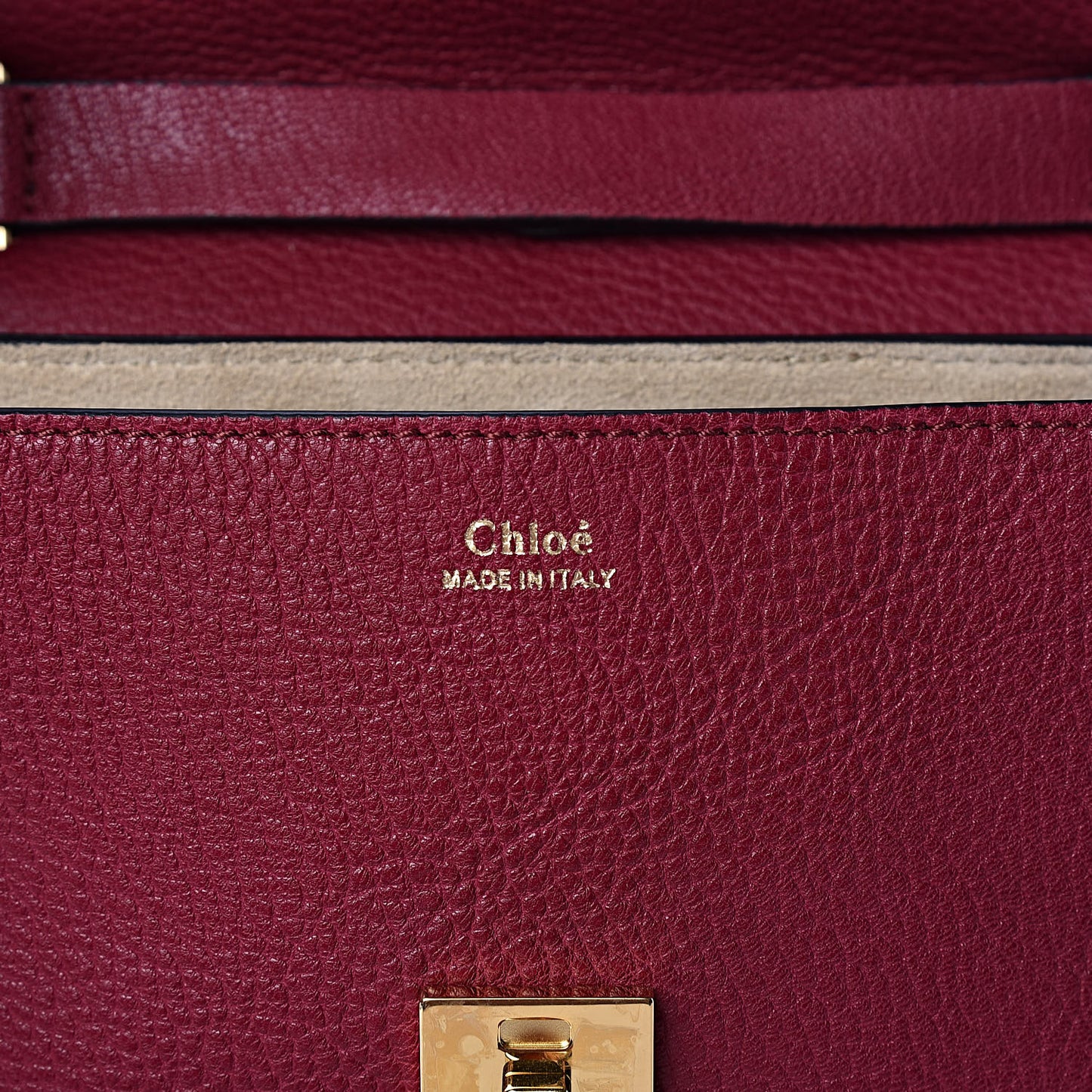 Grained Lambskin Drew Shoulder Bag Wine Purple