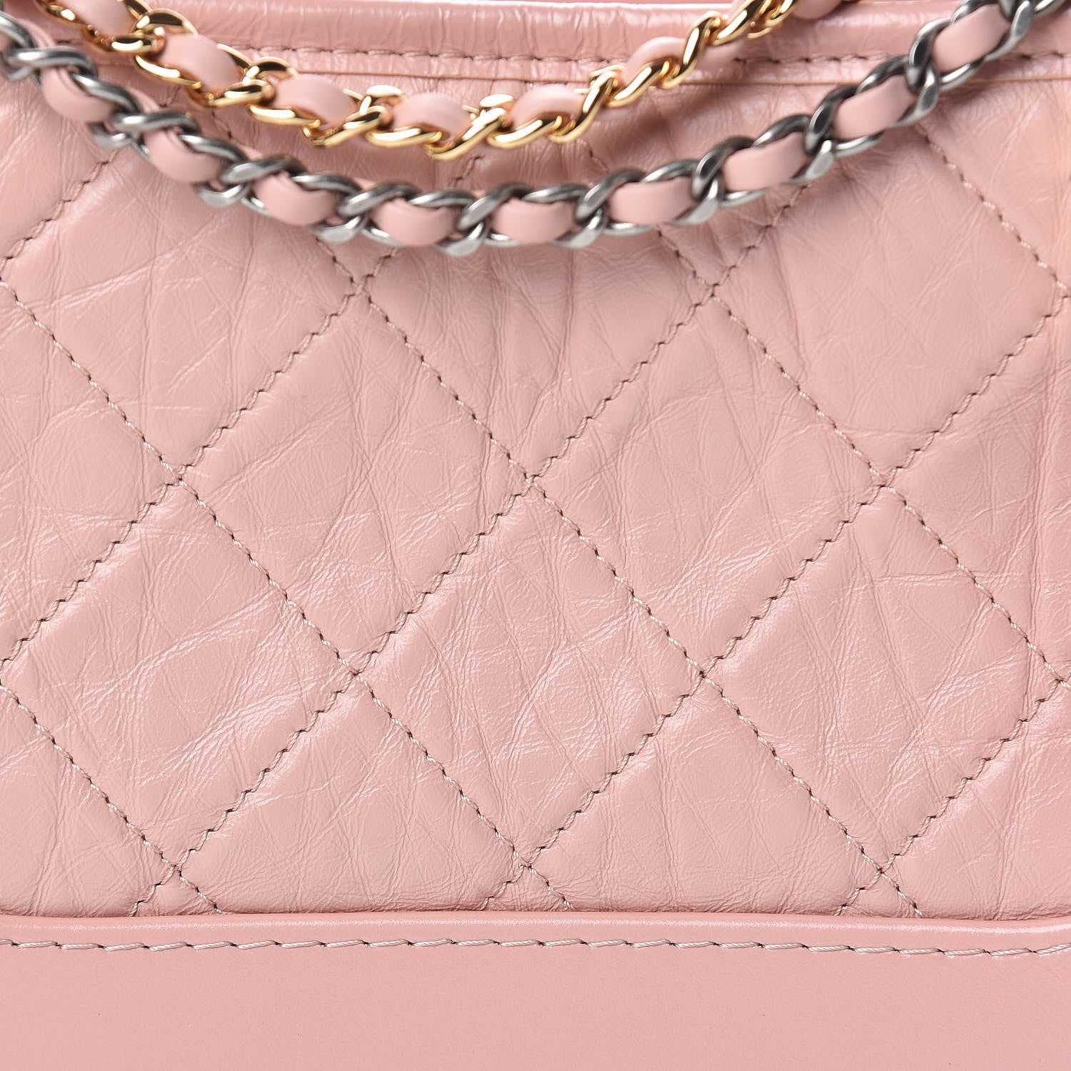 Chanel Aged Calfskin Quilted Small Gabrielle Hobo Pink 8 of 11