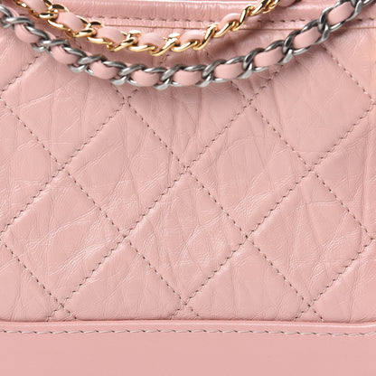 Chanel Aged Calfskin Quilted Small Gabrielle Hobo Pink 8 of 11