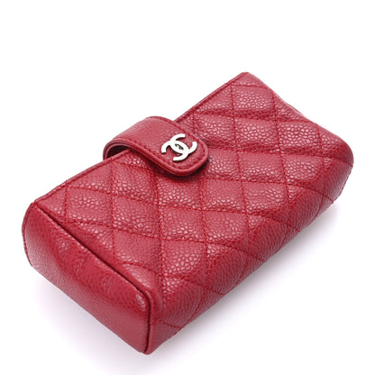 Chanel Caviar Quilted Phone Holder Clutch Red 4 of 8