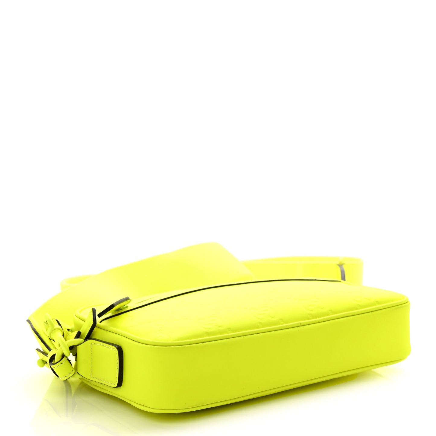 Rubber Effect Monogram GG Crossbody Bag Fluorescent Yellow