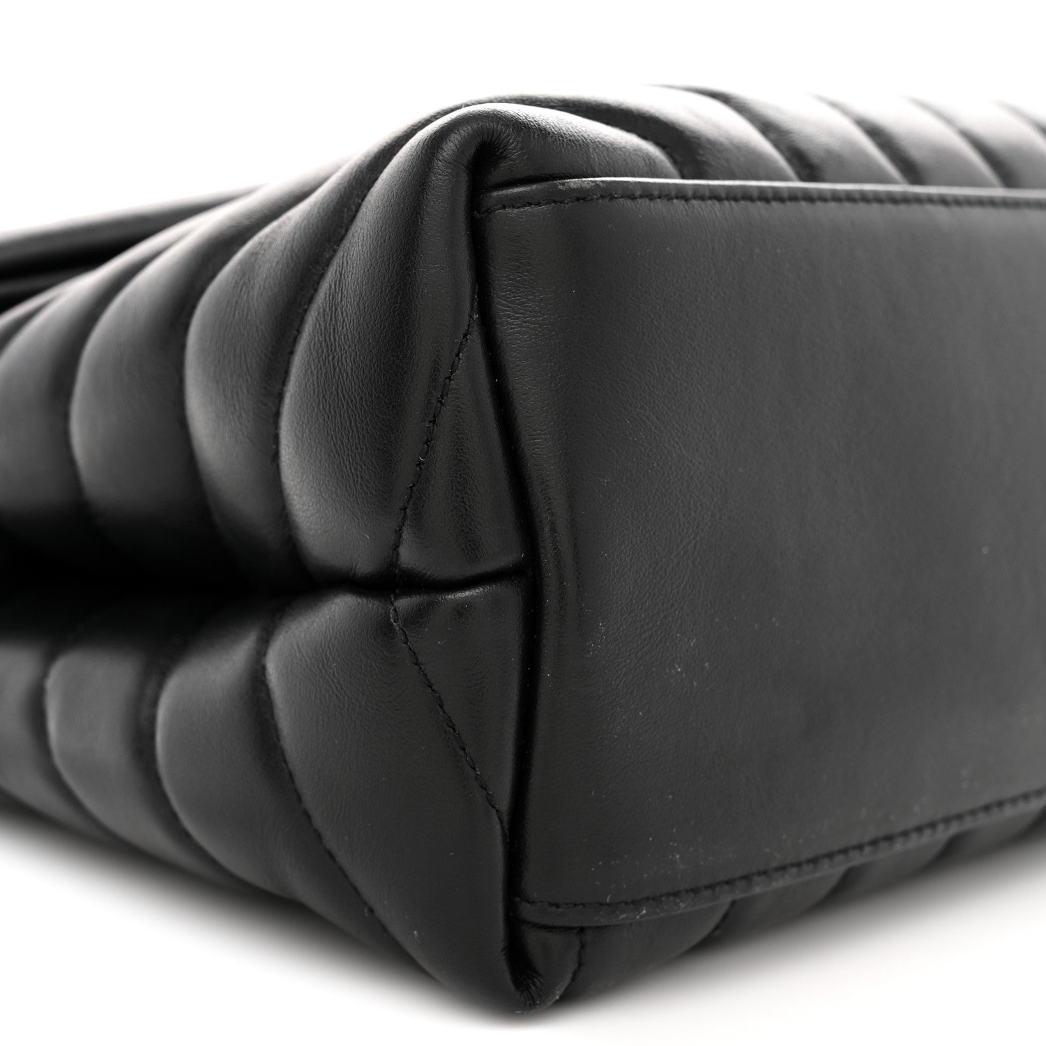 Saint Laurent Calfskin Y Quilted Monogram Monochrome Medium Loulou Chain Satchel Black 9 of 11
