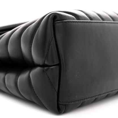 Saint Laurent Calfskin Y Quilted Monogram Monochrome Medium Loulou Chain Satchel Black 9 of 11