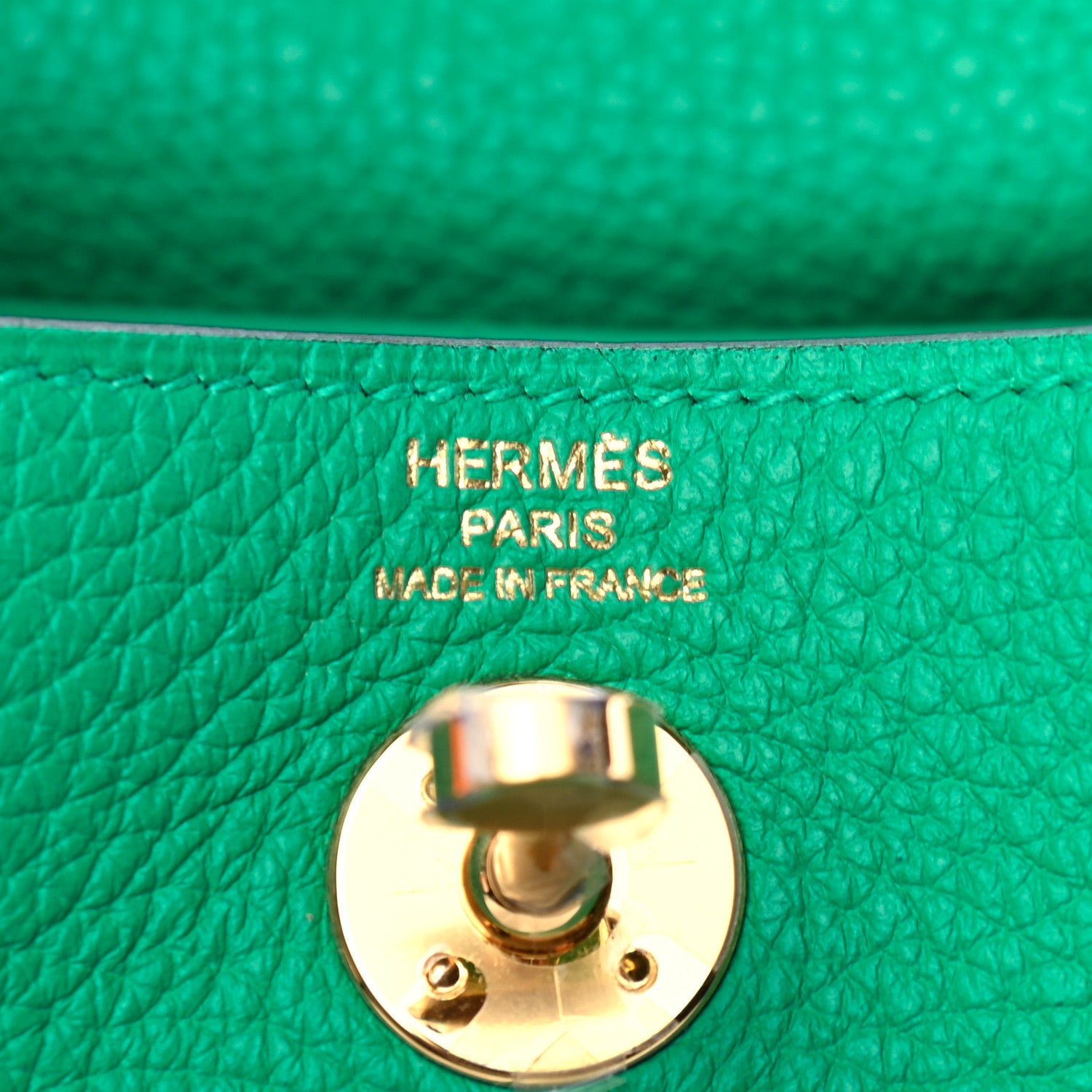 Hermes Taurillon Clemence Mini Lindy 20 Menthe 6 of 8
