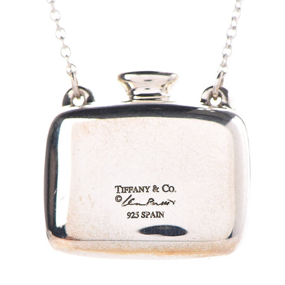 Tiffany Sterling Silver Elsa Peretti Square Bottle Pendant Necklace 5 of 11
