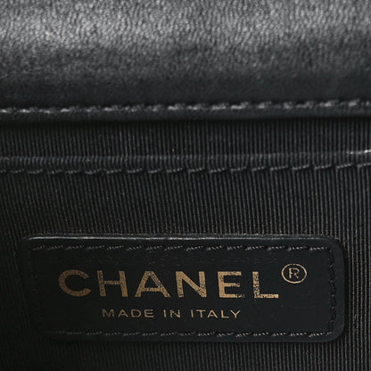 Chanel Lambskin Quilted Horizontal Boy Brick Studded Flap Black 6 of 9
