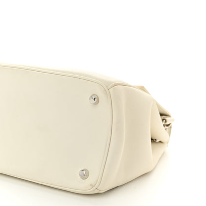 Christian Dior Smooth Calfskin Bi-Color Medium Be Dior Flap White Black 9 of 12