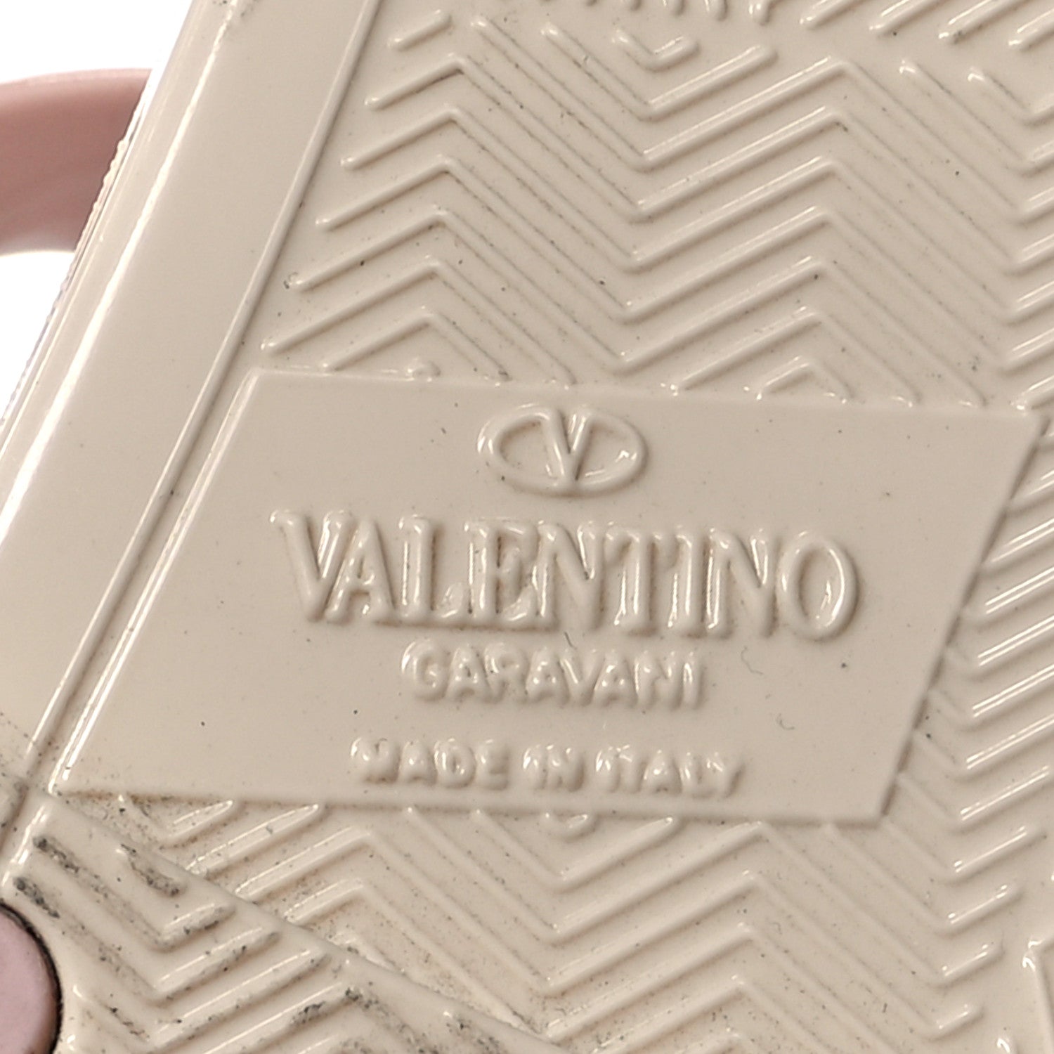 Valentino Garavani PVC Vlogo Flat Thong Sandals 37 Rose Quartz Light Ivory 7 of 7