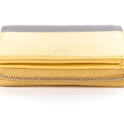 Celine Lambskin Compact Wallet Sun Yellow Black 12 of 18