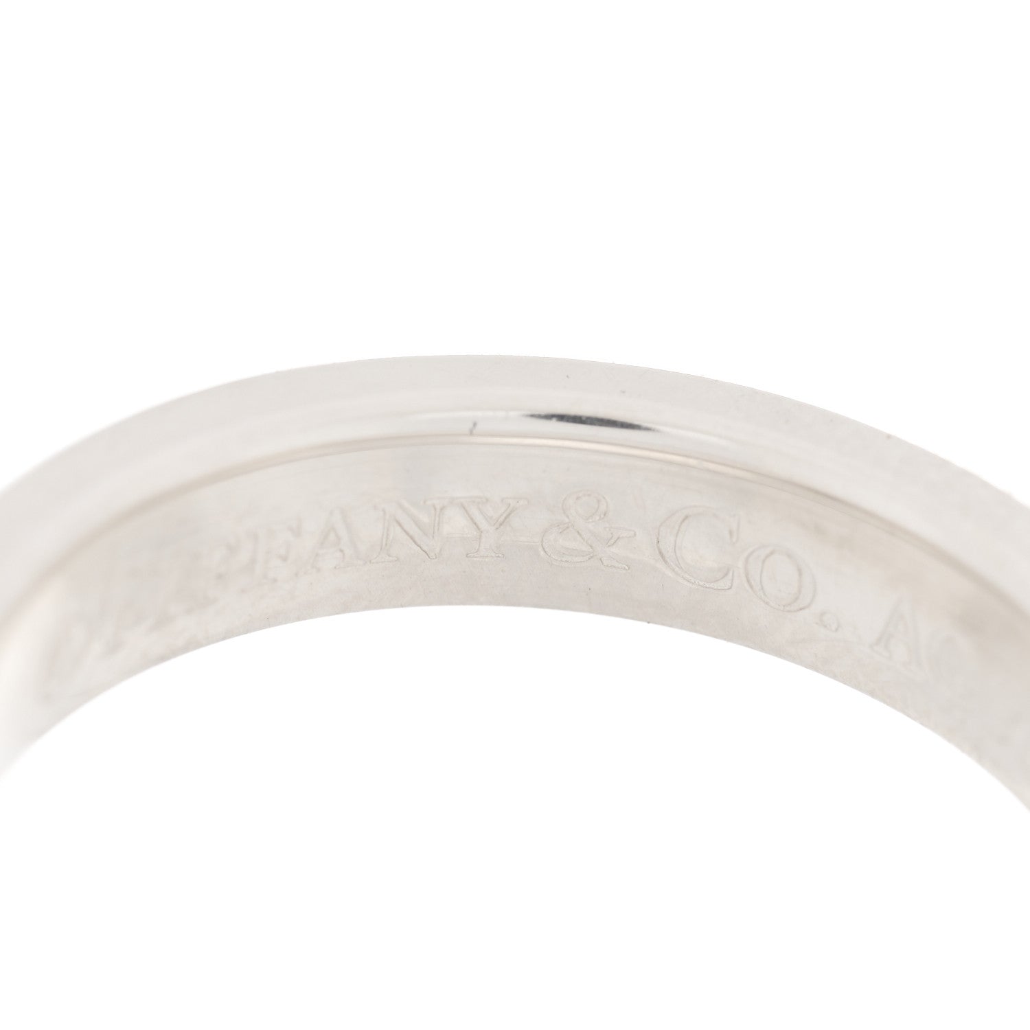 Tiffany Sterling Silver Narrow 1837 Band Ring 50 5.25 4 of 4