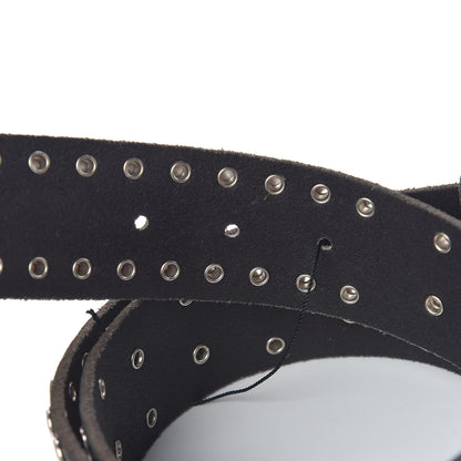 Gucci Calfskin Studded Double G 40mm Belt 90 36 Black 5 of 7
