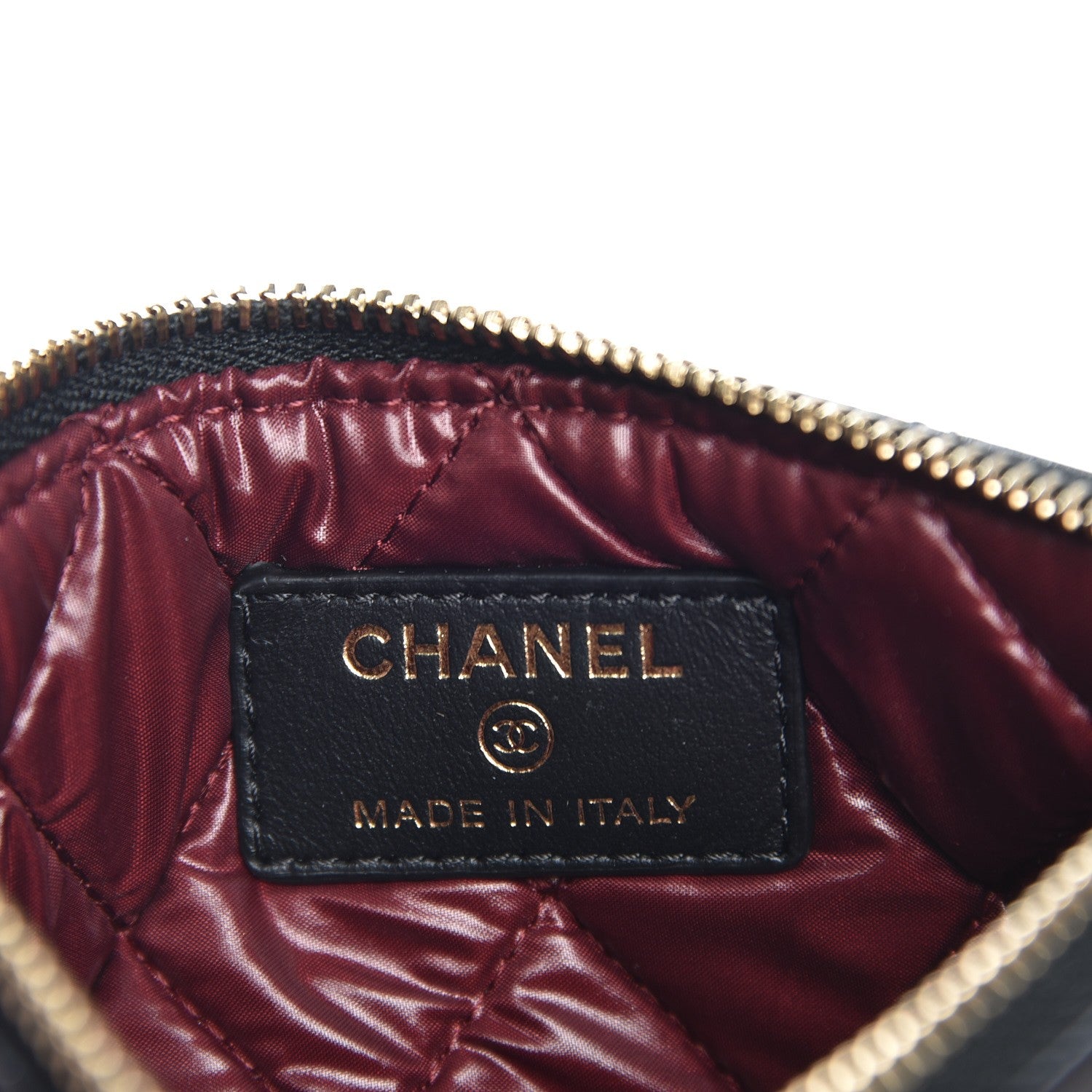 Chanel Aged Calfskin Quilted Small Lucky Charms Cosmetic Case Black 6 of 8