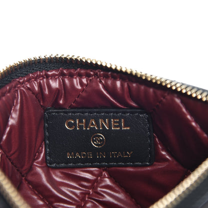 Chanel Aged Calfskin Quilted Small Lucky Charms Cosmetic Case Black 6 of 8