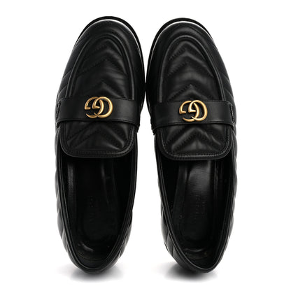 Gucci Nappa Matelasse Double G Marmont Loafers 37 Black 2 of 19