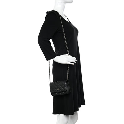 Chanel Caviar Quilted Mini Wallet On Chain WOC Black 3 of 11