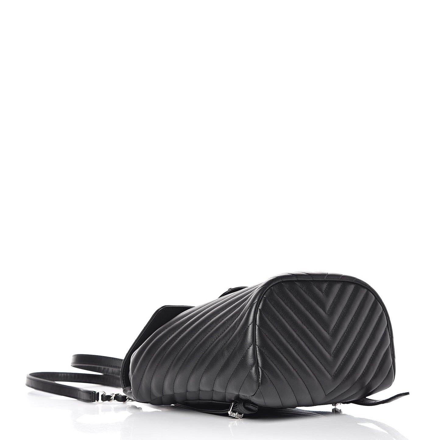 Calfskin Chevron Quilted Small Urban Spirit Backpack Black