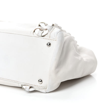 Chanel Calfskin Modern Chain Rhodoid East West Tote White 7 of 12