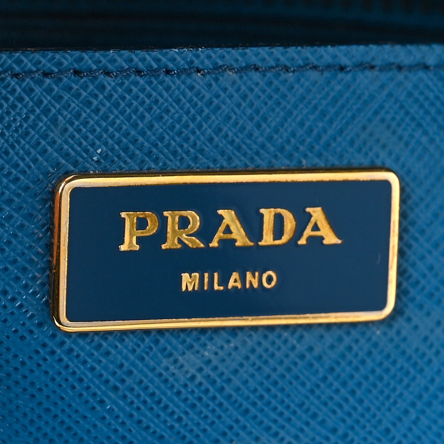 Prada Saffiano Lux Colorblock Medium Galleria Double Zip Tote Bluette Cobalto 6 of 9