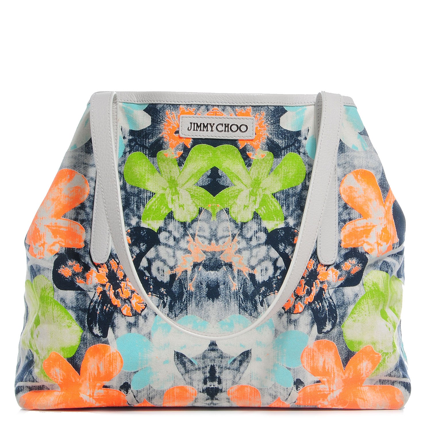 Jimmy Choo Canvas Orchid Print Medium Sara Tote 1 of 7