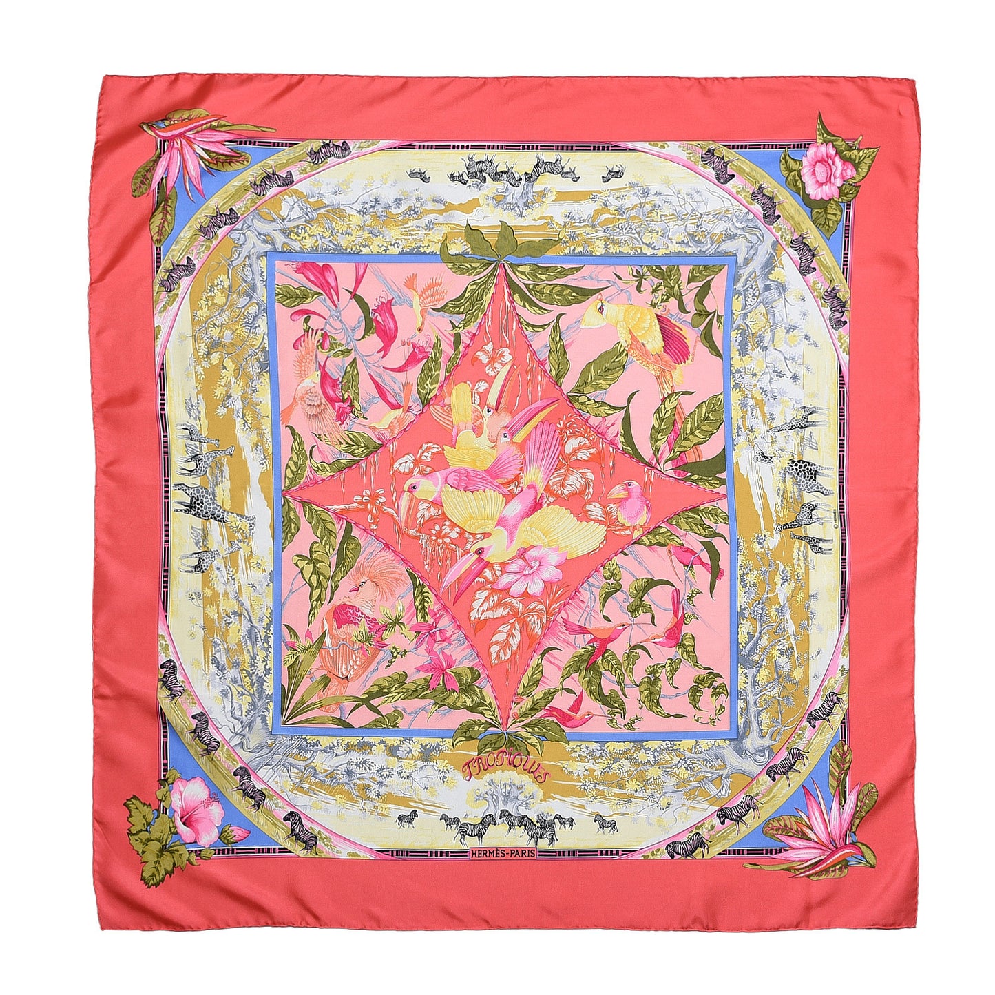 Silk Vintage Tropiques Scarf 90