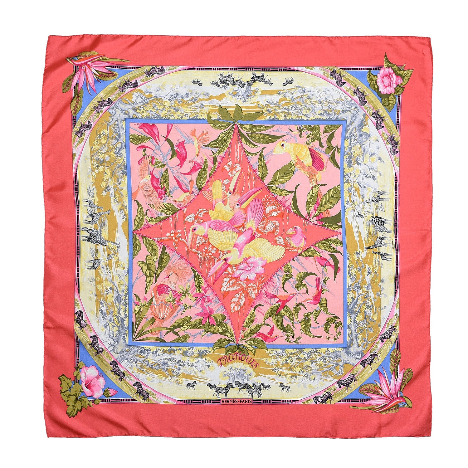 Hermes Silk Vintage Tropiques Scarf 90 1 of 4