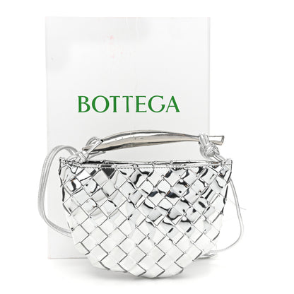 Bottega Veneta Mirror Laminated Nappa Intrecciato Mini Sardine Bag Silver 9 of 9