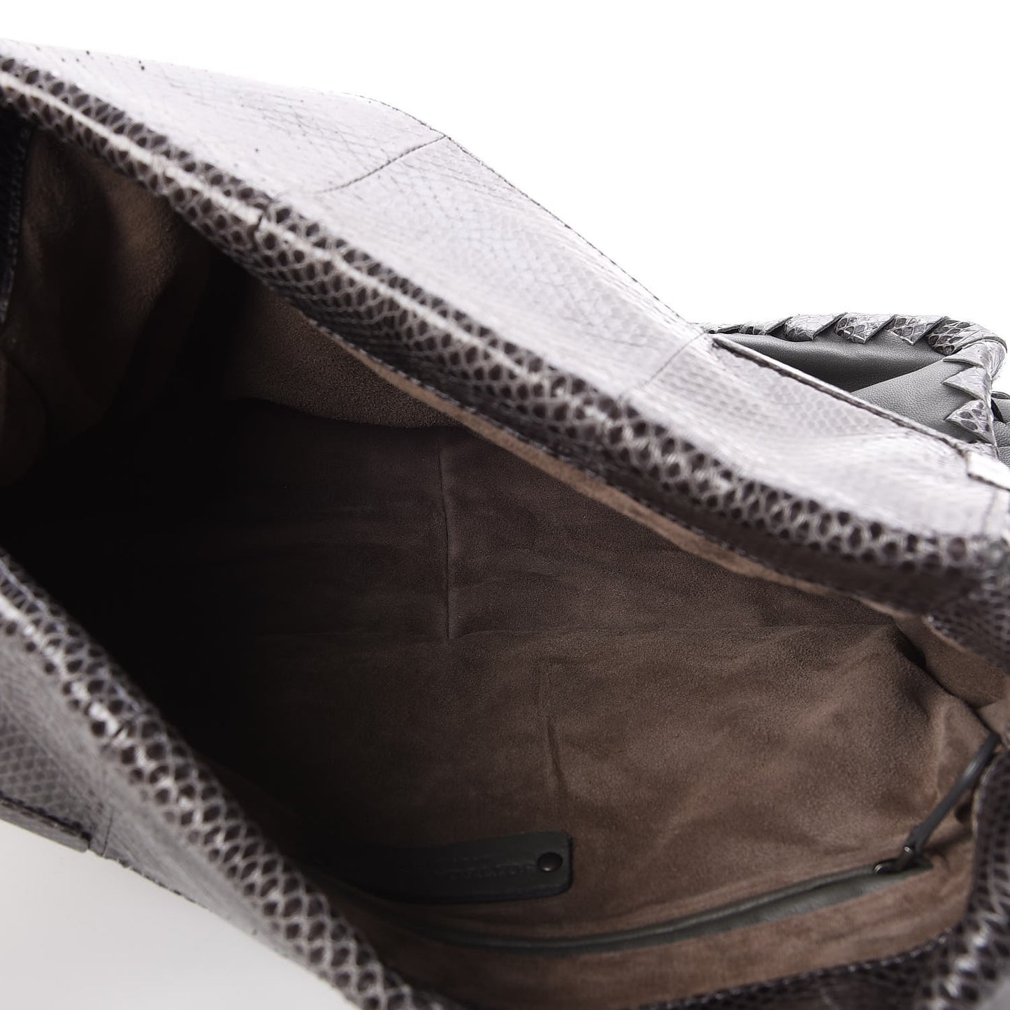 Nappa Intrecciato Ayers Shoulder Bag Grey
