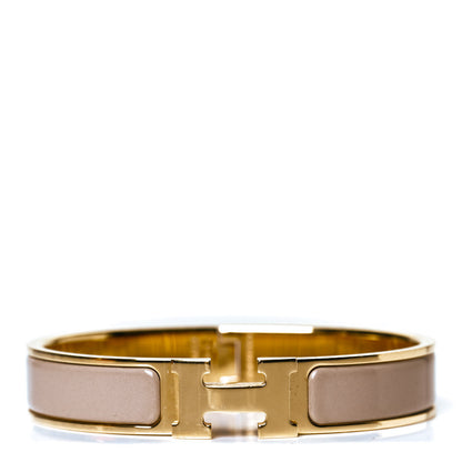 Hermes Enamel Narrow Clic Clac H Bracelet GM Marron Glace 1 of 4