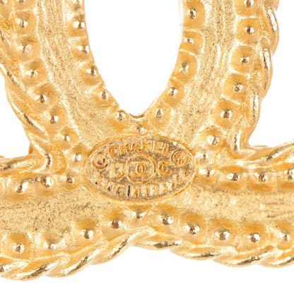 Chanel CC Drop Earrings Matte Gold 4 of 5