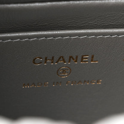 Chanel Metallic Lambskin Crystal Metiers D'Art Chateau de Chenonceau Bucket Bag Grey 6 of 10