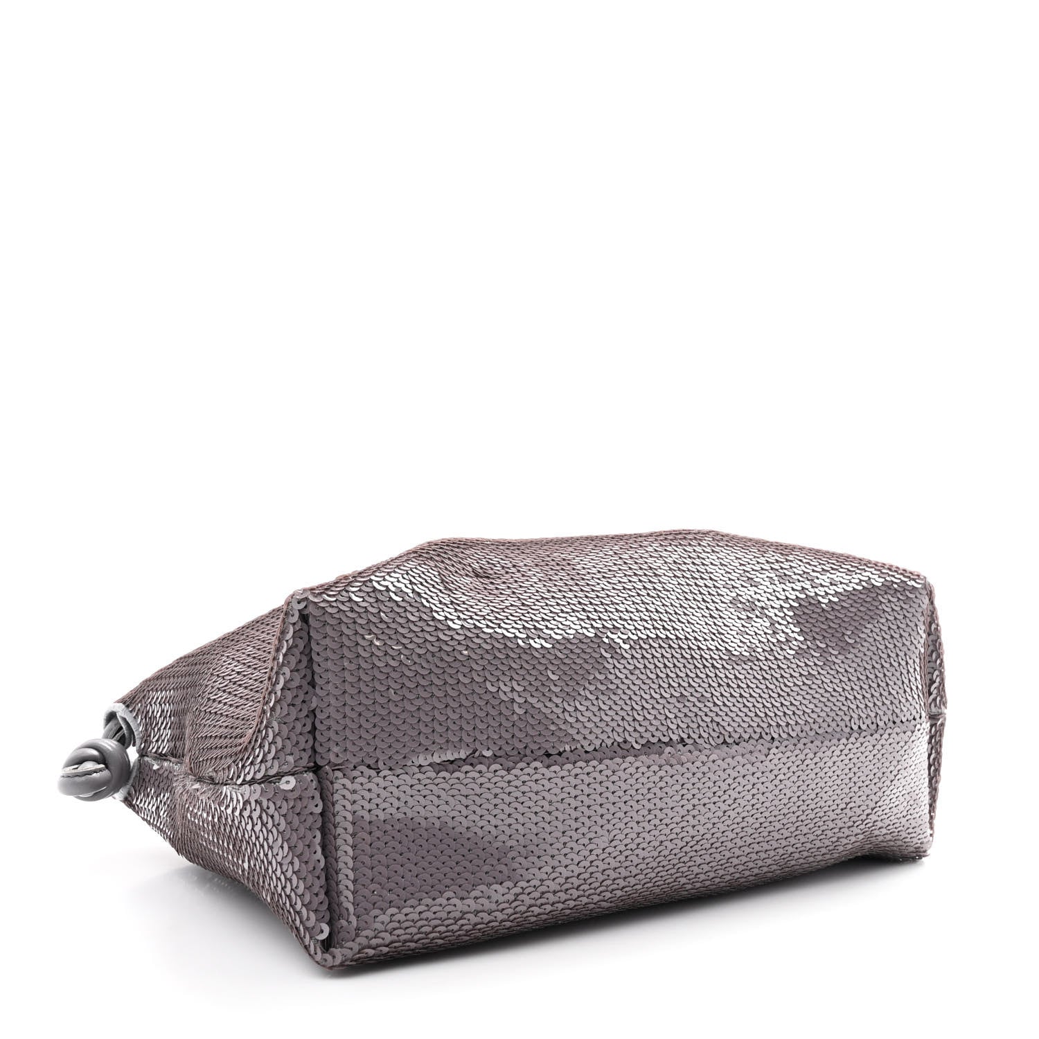 Loewe Sequin Medium Donut Chain Flamenco Knot Clutch Grey 3 of 9