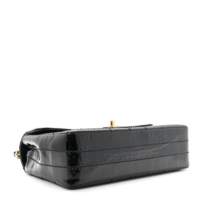 Chanel Patent Medium Chocolate Bar Flap Black 4 of 10