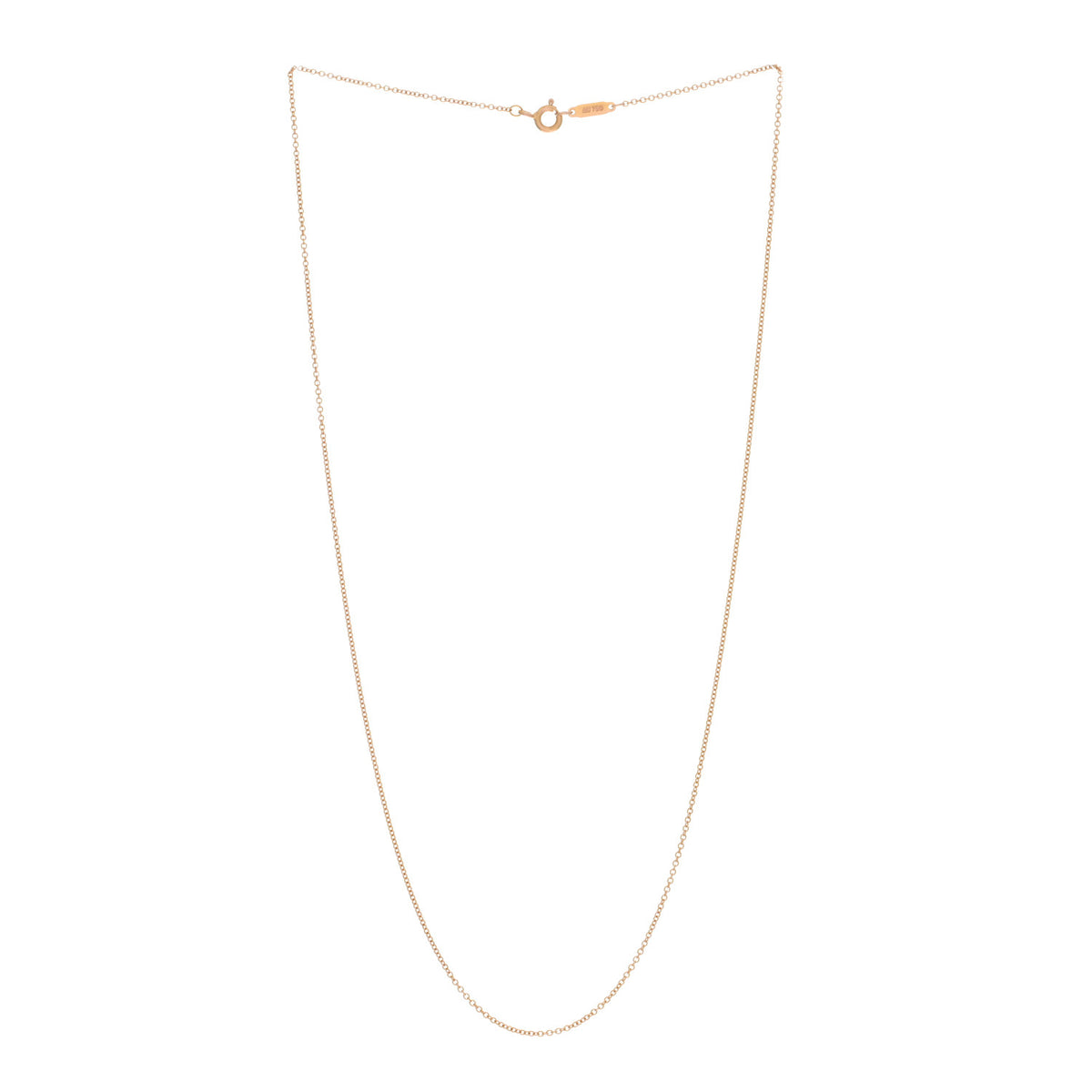 18K Rose Gold Small Chain Necklace 18"