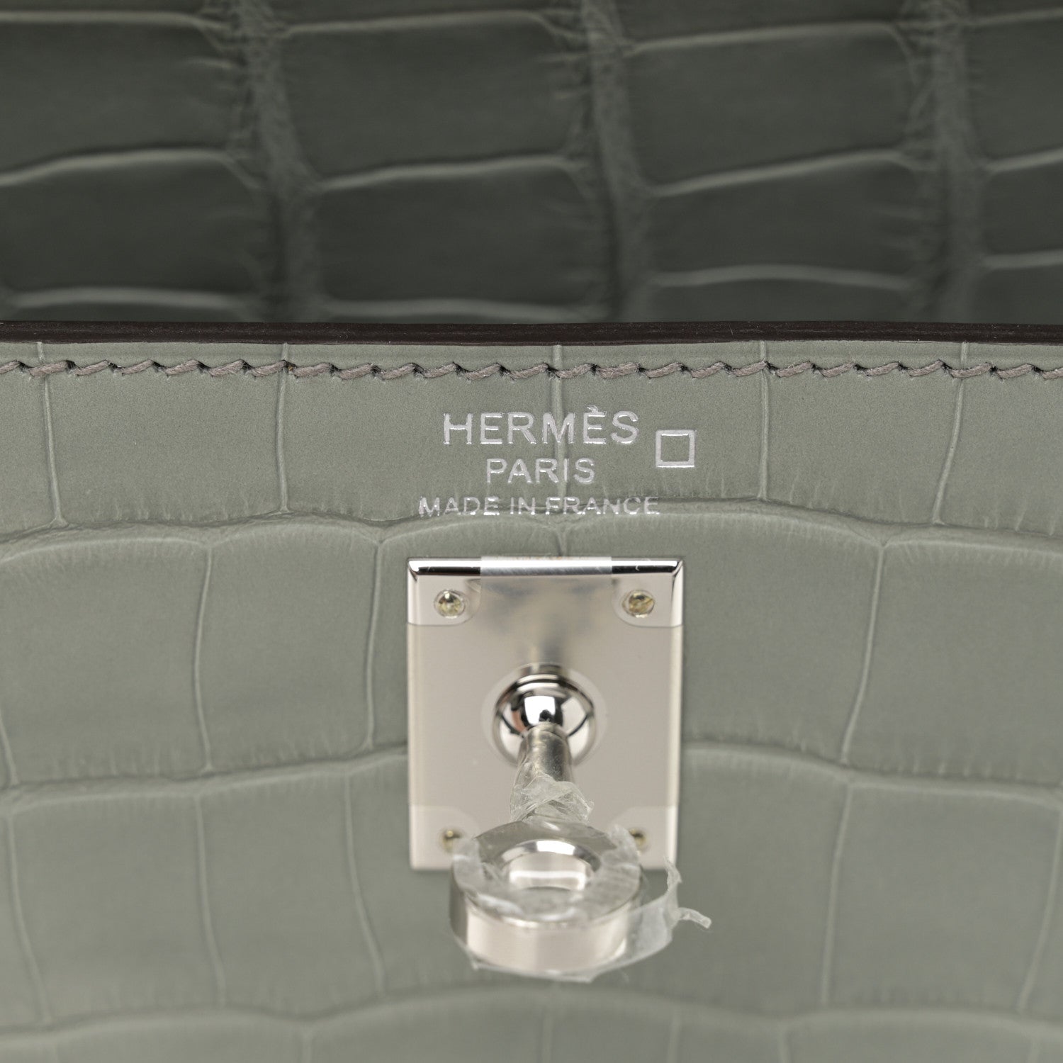 Hermes Matte Alligator Kelly Retourne 25 Gris Ciment 6 of 10