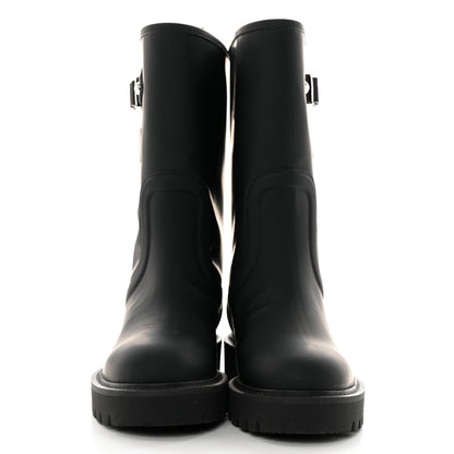 Louis Vuitton Rubber Calfskin Territory Flat Boots 36 Black 2 of 8