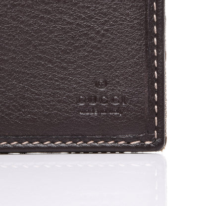 Gucci Monogram Metal Bar Bi-Fold Wallet Brown 6 of 7