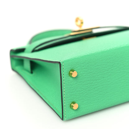 Hermes Chevre Mysore Mini Kelly Sellier 20 Vert Comics 9 of 11