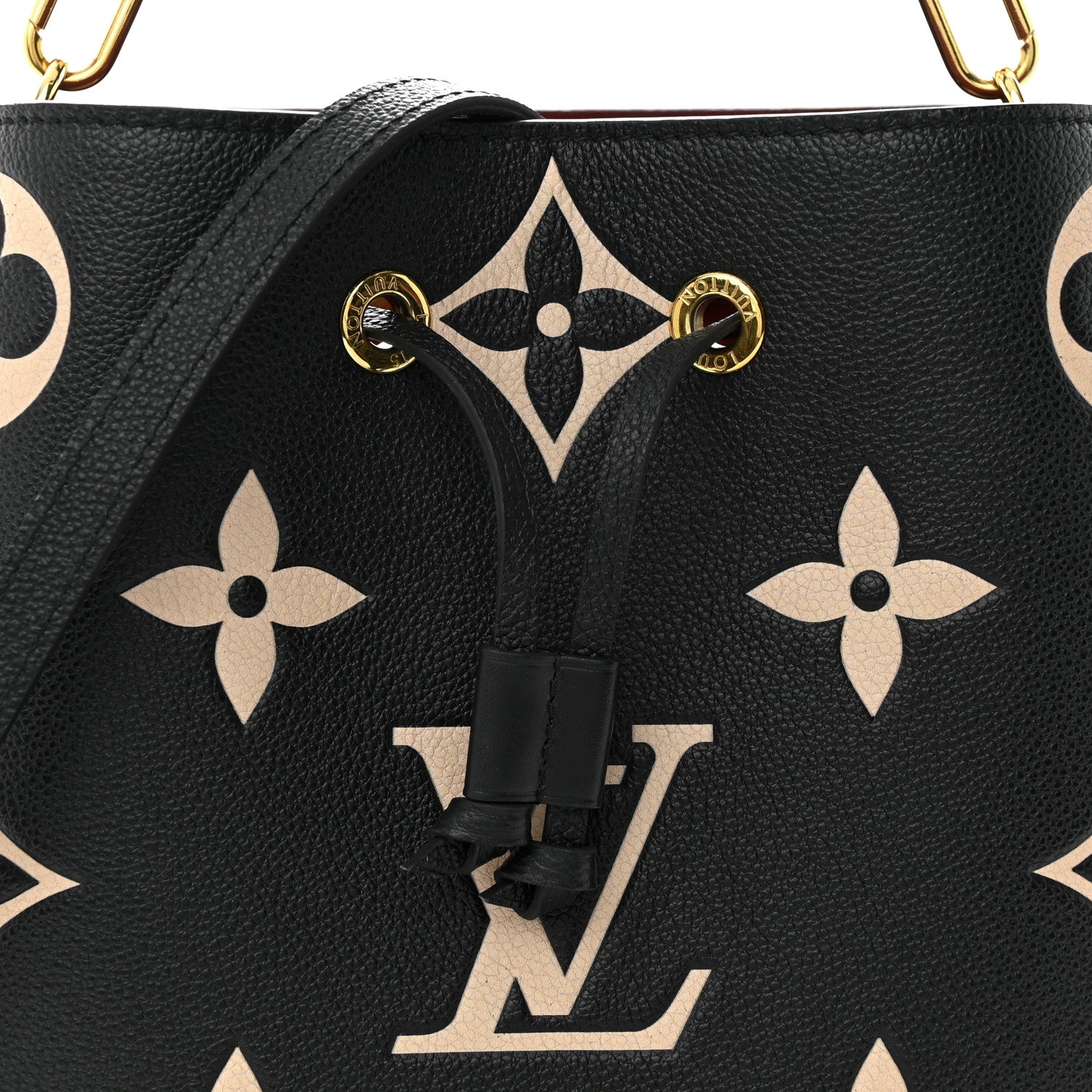 Louis Vuitton Empreinte Monogram Giant Neonoe MM Black Beige 7 of 9