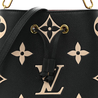 Louis Vuitton Empreinte Monogram Giant Neonoe MM Black Beige 7 of 9