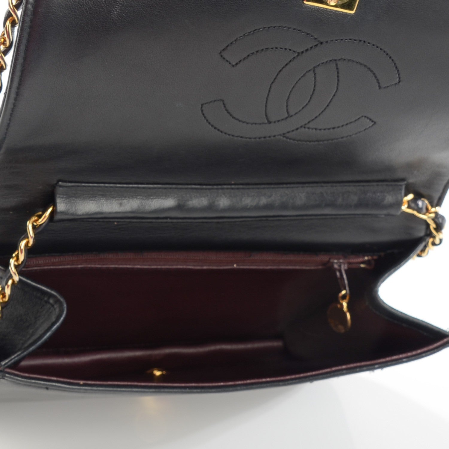 Chanel Lambskin Quilted Small Evening Flap Black 5 of 8