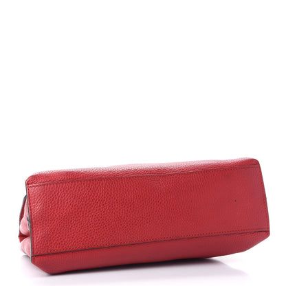 Gucci Cellarius Calfskin Small Bamboo Daily Top Handle Bag Hibiscus Red 4 of 13