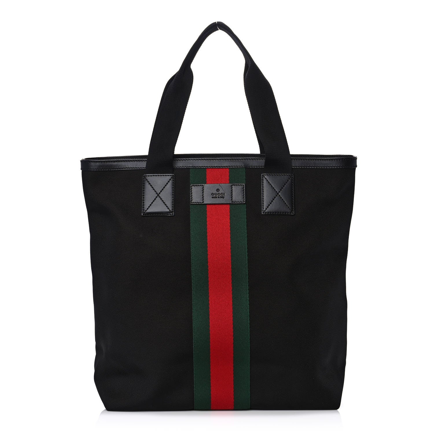 Gucci Techno Canvas Web Vertical Tote Black 1 of 12