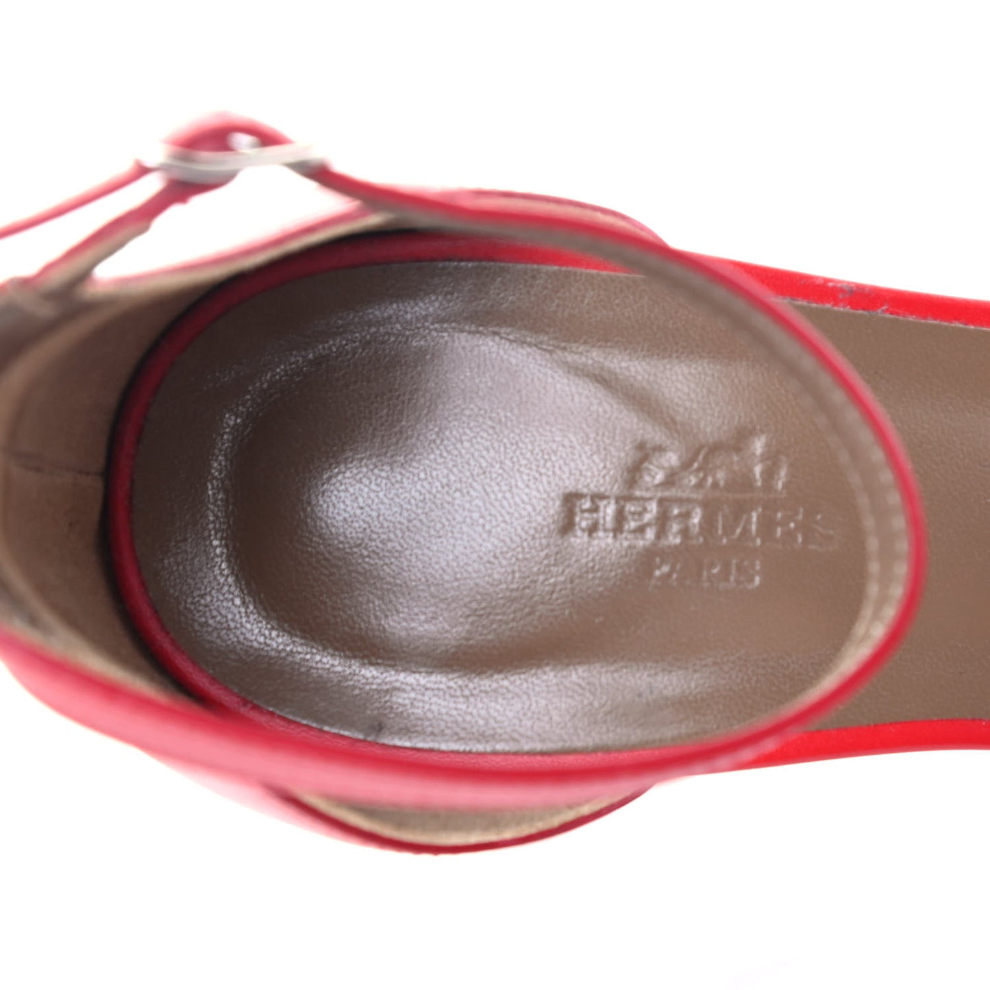 Calfskin Legend Wedge Sandals 40 Pavot
