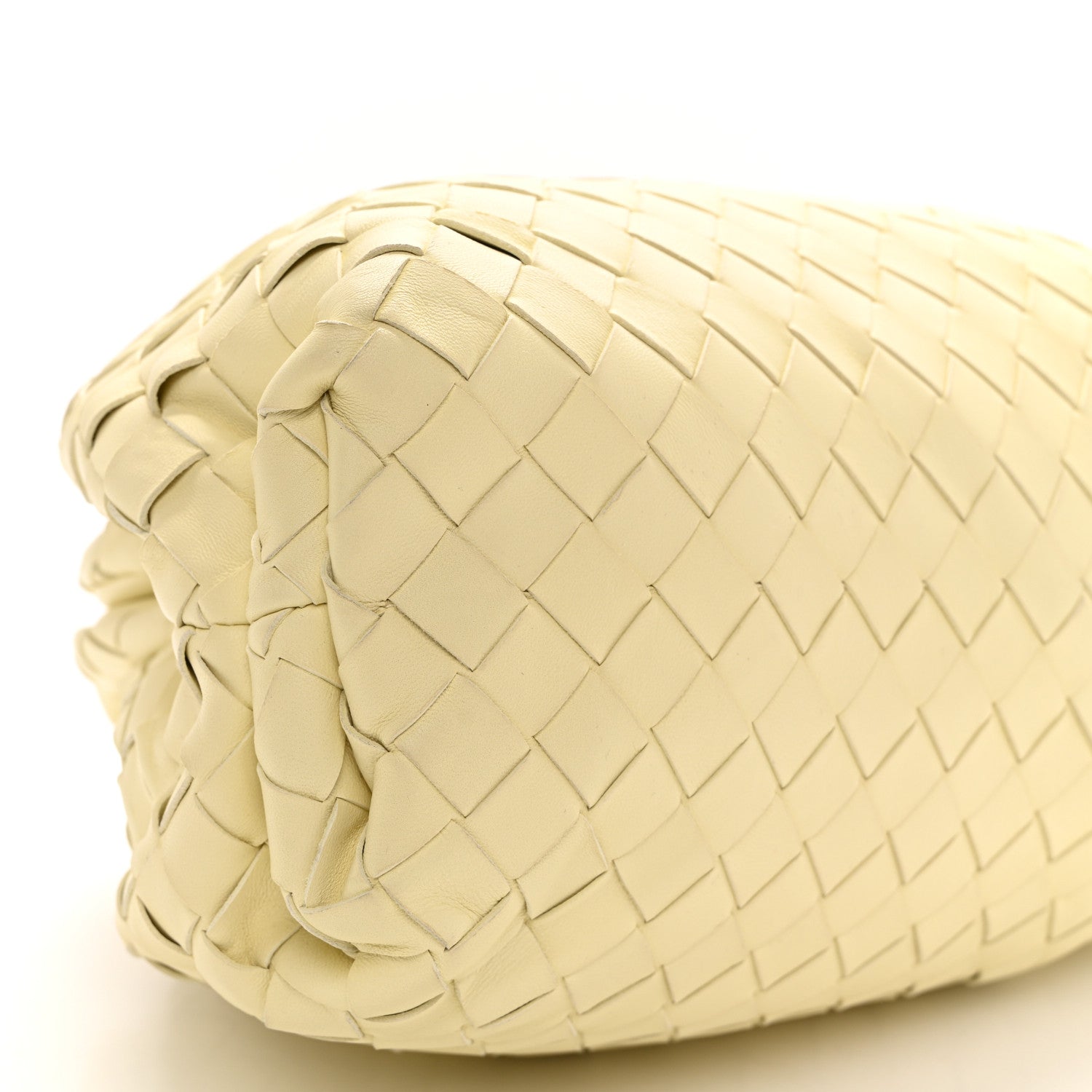 Bottega Veneta Nappa Maxi Intrecciato The Pouch Oversized Clutch Ice Cream 9 of 10