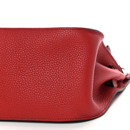 Hermes Taurillon Clemence Bi-Color Jypsiere 31 Rouge Casaque Rouge H 8 of 11